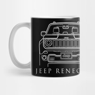 Jeep Renegade 2 Car Form White Artwork Mug